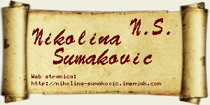 Nikolina Šumaković vizit kartica